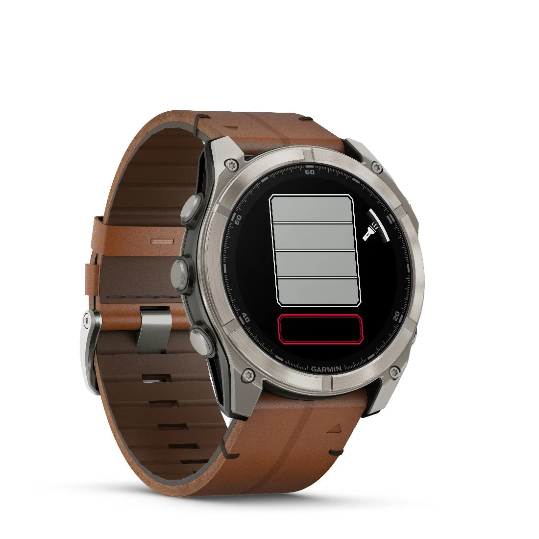 GARMIN FENIX8 AMOLED 51MM PELLE CASTAGNO